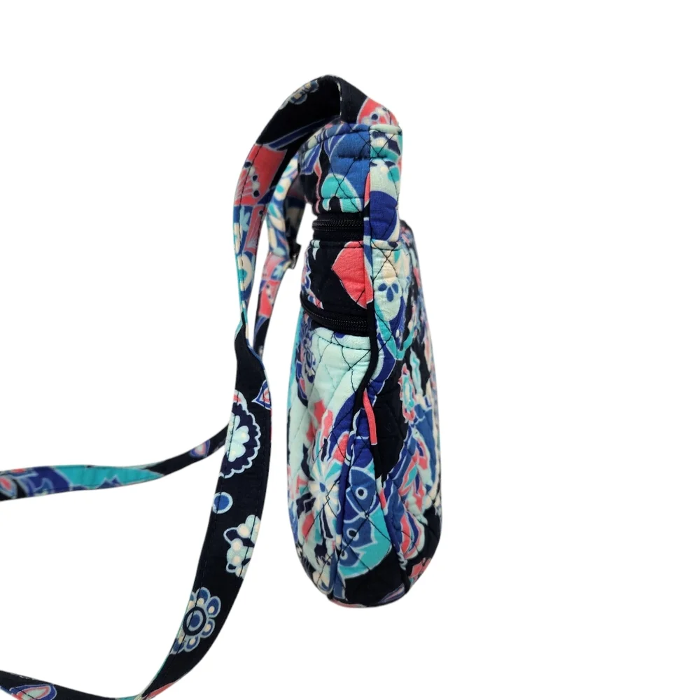 Vera Bradley Lotus Flower Quilted Fabric Crossbody Hipster Purse Bag